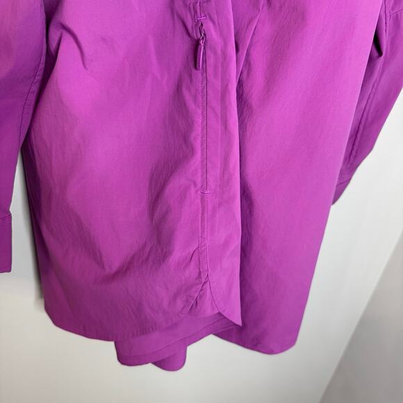 ATHLETA Oversized Poplin Top Jazzy Purple Shirt Performance Relax Women's XL - Picture 9 of 11
